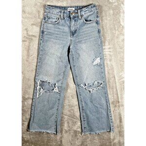 RSQ Girls Wide Leg Distressed Jeans - Size 8